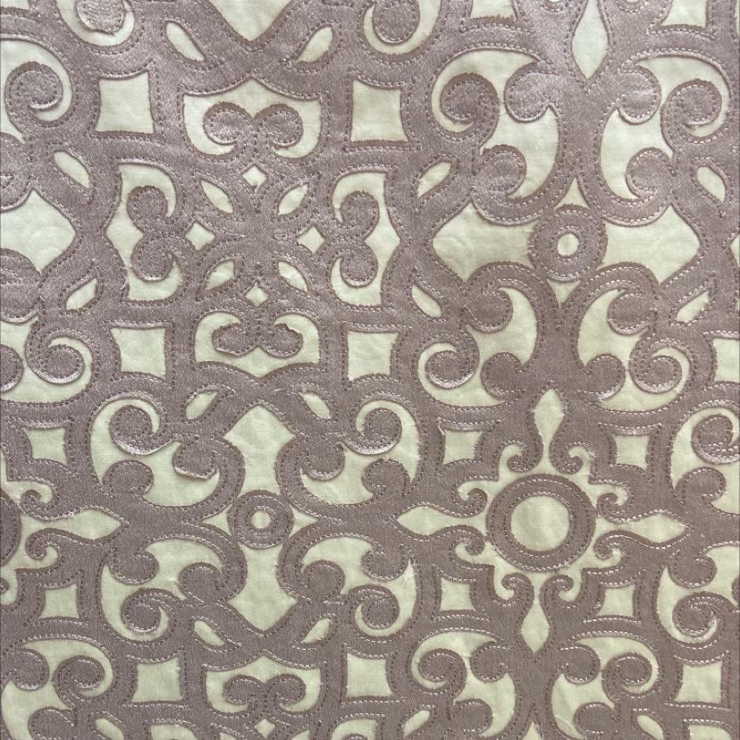 Blush Geometric Embroidered Fabric 