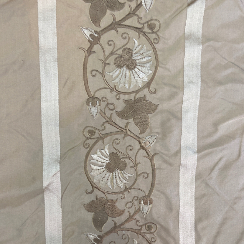 Embroidered Silk Stripe