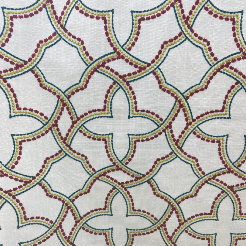 Geometric Embroidered Fabric