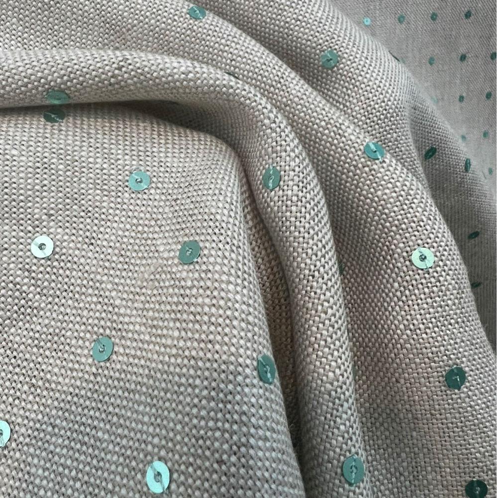 Fabricut Sequin Linen Turquoise