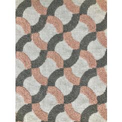 10 Yards Geometric Medallion Embroidered Fabric