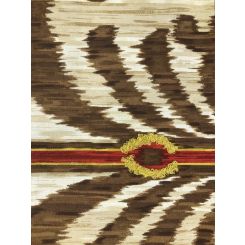 6 Yards Textured Damask Embroidered Print Fabric