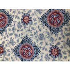 6 3/4 Yards Medallion Nature Woven Embroidered Fabric