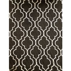 9 3/4 Yards Geometric Medallion Woven Embroidered Fabric