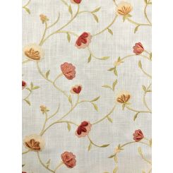 2 Yards Floral Nature Woven Embroidered Fabric