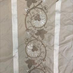 Embroidered Silk Stripe