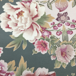 9 1/4 Yards Crinkled Floral Canvas/Twill Print Fabric