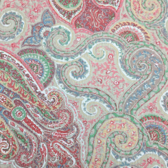 2 1/2 Yards Paisley Traditional Print Fabric