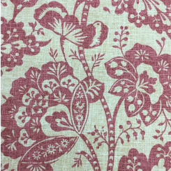 3 1/2 Yards Floral Traditional Basket Weave Print Fabric