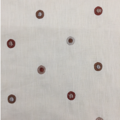6 Yards Polka Dots Embroidered Fabric