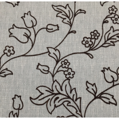 10 Yards Floral Embroidered Woven Fabric