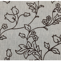10 Yards Floral Embroidered Woven Fabric