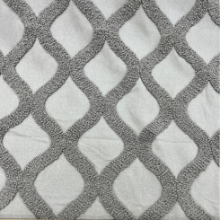 5 1/4 Yards Abstract Textured Boucle Embroidered Fabric