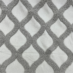 6 Yards Abstract Textured Boucle Embroidered Fabric