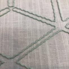 2 1/2 Yards Geometric 100% Cotton Embroidered Fabric