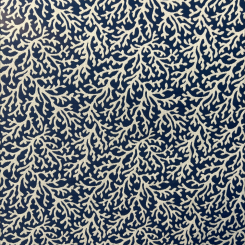 Blue and White Coral Fabric 