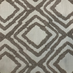 5 1/4 Yards Diamond Geometric Chenille Embroidered Fabric