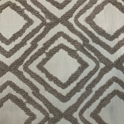 7 Yards Diamond Geometric Chenille Embroidered Fabric