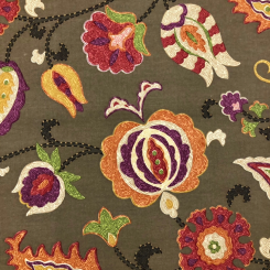 10 Yards Abstract Floral Print Woven Fabric