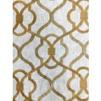 3 1/2 Yards Geometric Metallic Embroidered Woven Fabric