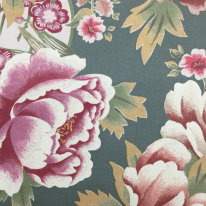 8 Yards Floral Traditional Print Satin Fabric
