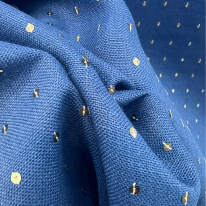 Fabricut Sequin Linen Navy (H)