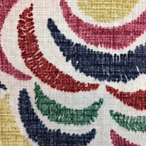 2 1/4 Yards Abstract Polka Dots  100% Linen 100% Polyester  Fabric