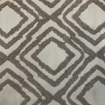 7  Yards Diamond Geometric  Chenille Embroidered  Fabric