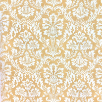 2 1/4 Yards Damask Floral  Print Woven  Fabric