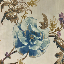 4 1/2 Yards Floral Nature  Velvet Woven  Fabric