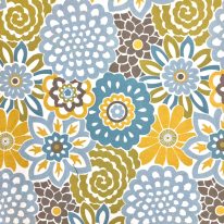 9 3/4 Yards Floral Nature Print Fabric