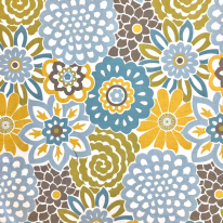 9 3/4 Yards Floral Nature Print Fabric